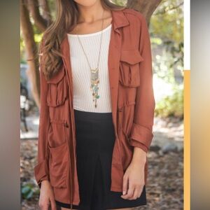 She + Sky Lightweight Brick Jacket size large